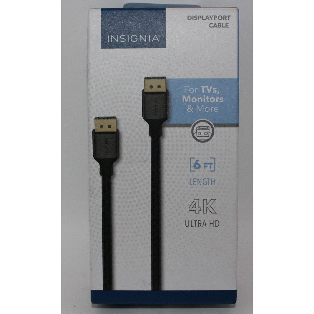 Insignia 6' Displayport To HDMI Cable 4K for Monitor TV extend or mirror your PC